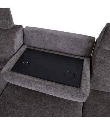 Nurgadiivan DAYTON VN, elektriline recliner 268x157/94xH100cm, tumehall