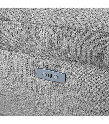 Nurgadiivan LUZERN PN elektriline recliner 264x87/160xH85cm, helehall