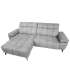 Nurgadiivan LUZERN VN elektriline recliner 264x160/87xH85cm, helehall