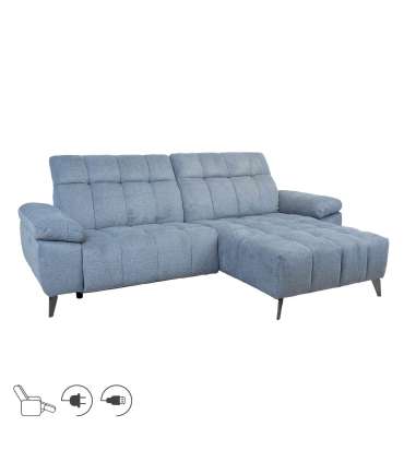 Nurgadiivan LUZERN PN elektriline recliner 264x87/160xH85cm, sinakashall