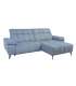 Nurgadiivan LUZERN PN elektriline recliner 264x87/160xH85cm, sinakashall