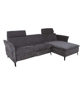 Nurgadiivan DAYTON PN, elektriline recliner  268x94/157xH100cm, tumehall