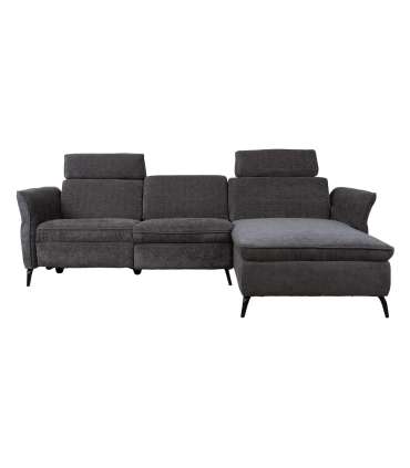 Nurgadiivan DAYTON PN, elektriline recliner  268x94/157xH100cm, tumehall