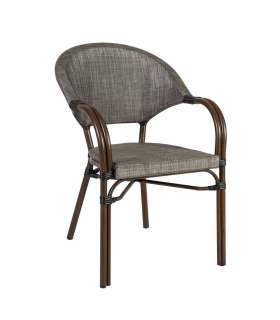 Tool BAMBUS käetugedega 57x61xH84cm, helepruun, alumiinium