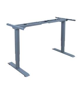Ножка стола ERGO с 2-мя моторами, серебристо серая
