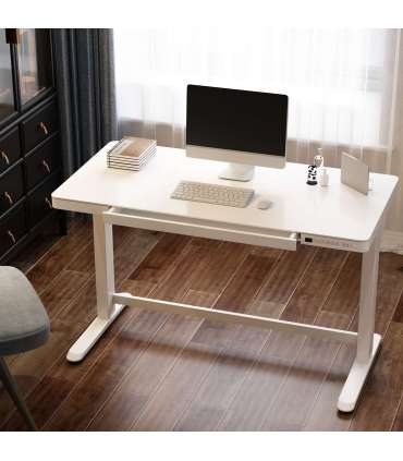 Töölaud ERGO 1-mootoriga 120x60xH72-121cm, valge