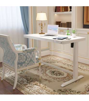 Töölaud ERGO 1-mootoriga 120x60xH72-121cm, valge