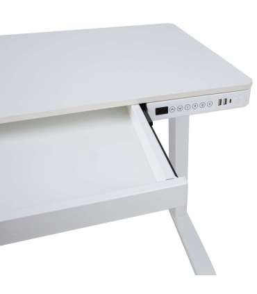 Töölaud ERGO 1-mootoriga 120x60xH72-121cm, valge