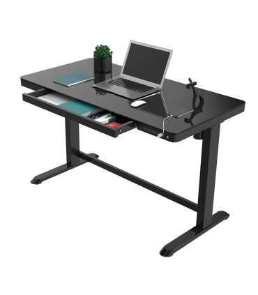 Письменный стол ERGO с 1 мотором 120x60см, черный