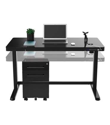 Töölaud ERGO 1-mootoriga 120x60xH72-121cm, must