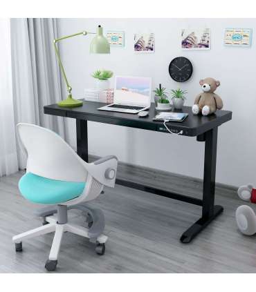 Töölaud ERGO 1-mootoriga 120x60xH72-121cm, must