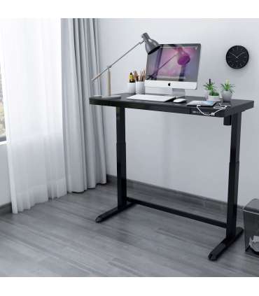 Töölaud ERGO 1-mootoriga 120x60xH72-121cm, must