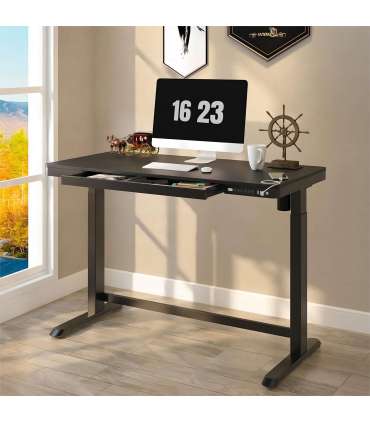 Töölaud ERGO 1-mootoriga 120x60xH72-121cm, must