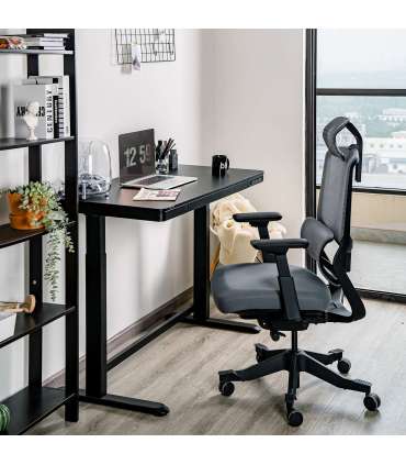 Töölaud ERGO 1-mootoriga 120x60xH72-121cm, must