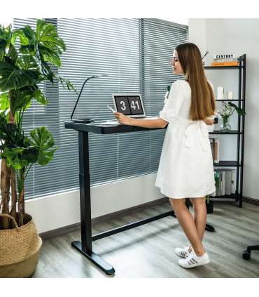 Письменный стол ERGO с 1 мотором 120x60см, черный