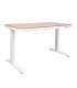 Töölaud ERGO 1-mootoriga 120x60xH72-121cm, tamm/valge