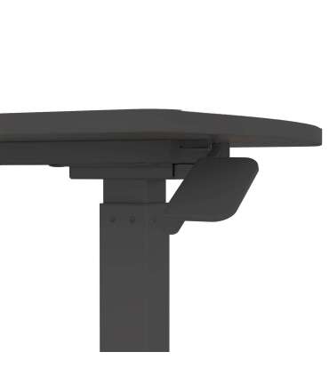 Töölaud ERGO ühe jalaga 70x40xH67,5-106cm, manuaalne, must