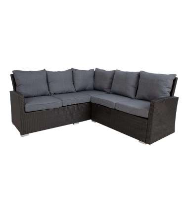 Aiamööblikomplekt MADRID nurgadiivan, laud ja 2 tumbat