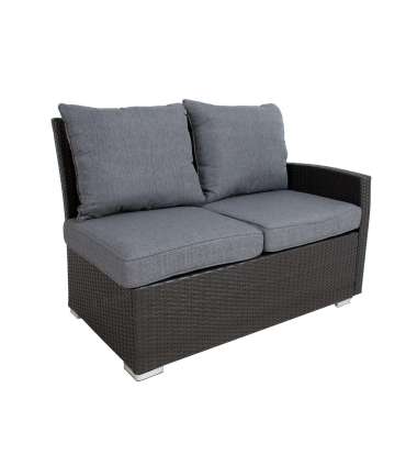 Aiamööblikomplekt MADRID nurgadiivan, laud ja 2 tumbat