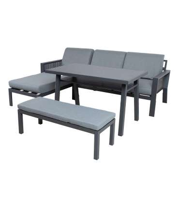 Aiamööblikomplekt DELGADO nurgadiivan, l