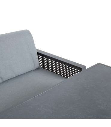 Aiamööblikomplekt DELGADO nurgadiivan, laud ja pink