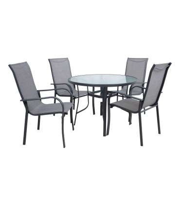 Aiamööblikomplekt EVERET laud ja 4 tooli