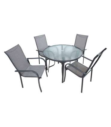 Aiamööblikomplekt EVERET laud ja 4 tooli