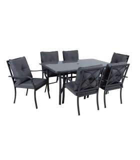 Aiamööblikomplekt BOSLER laud ja 6 tooli