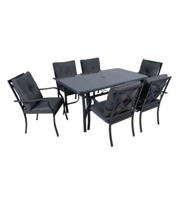 Aiamööblikomplekt BOSLER laud ja 6 tooli