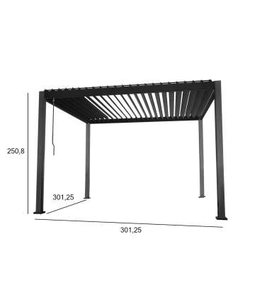 Шатёр MIRADOR 3x3xH2,5м, тёмно-серая