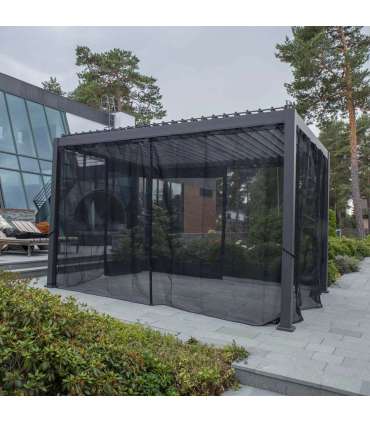 Textilene kardinad varikatusele MIRADOR-111 3x4m, must