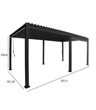 Шатёр MIRADOR 3x6xH2,5м, тёмно-серая