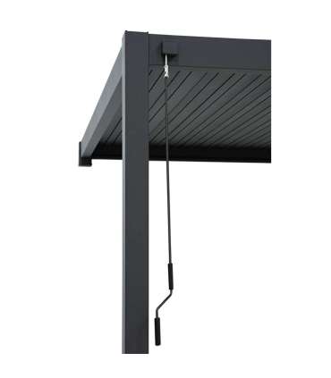 Varikatus MIRADOR-111 3x4m seinale paigaldatav, tumehall