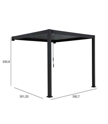 Varikatus MIRADOR-111 3x4m seinale paigaldatav, tumehall