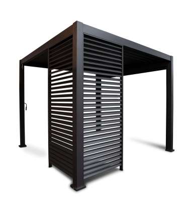 Lamellsein varikatusele MIRADOR-111 123,5cm, tumehall