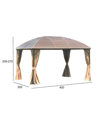 Varikatus SUNSET 3x4xH2/2,7m, beež/pruun