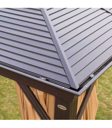 Varikatus SUNSET 3x4xH2/2,7m, pruun/beež