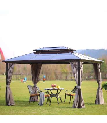 Varikatus SUNSET 3x4xH2/2,7m, pruun/taupe