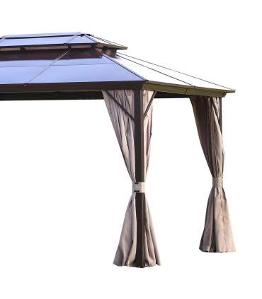 Шатёр SUNSET 3x4xH2/2,7м, коричневый/серо-коричневый