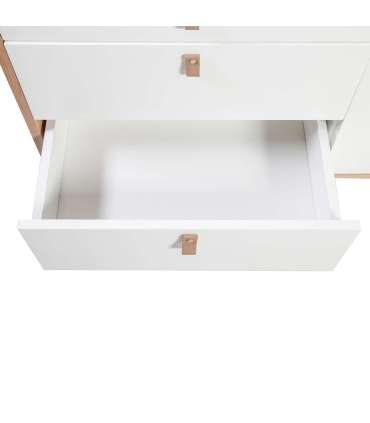 Kummut HELENA WHITE 120x40xH75cm, MDF naturaalne/valge