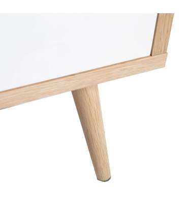 Kummut HELENA WHITE 120x40xH75cm, MDF naturaalne/valge