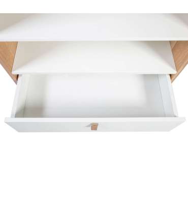 Полка HELENA WHITE 80x40xH140см, МДФ натуральный/белый