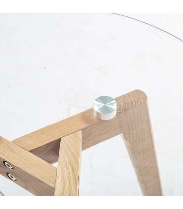 Приставные столики HELENA 2шт. D50xH45см, D40xH40см, стекло