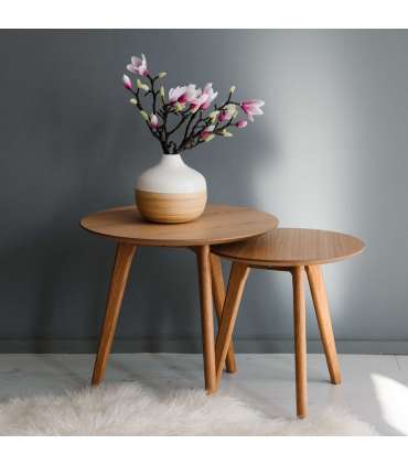 Abilauad HELENA 2tk komplektis D50xH45cm, D40xH40cm, tamm