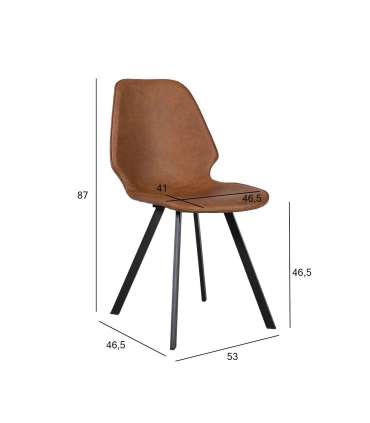 Tool HELENA 46,5x53xH87cm, helepruun