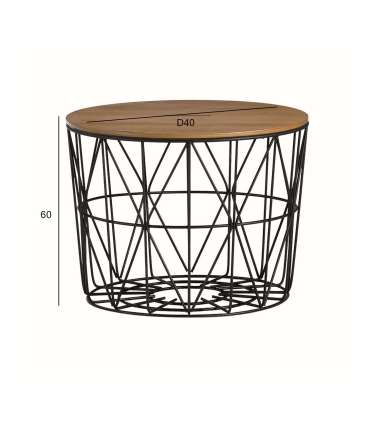 Журнальный столик HELENA D60xH40см, черный