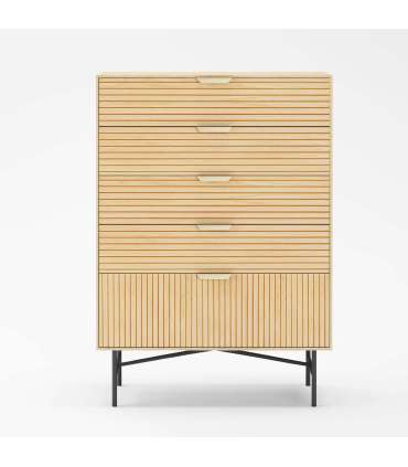 Kummut BASSEL 80x40xH114cm, 3D melamiin