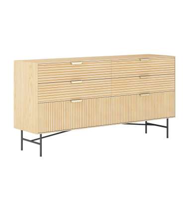 Kummut BASSEL 120x40xH80cm, 3D melamiin