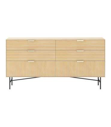 Kummut BASSEL 120x40xH80cm, 3D melamiin