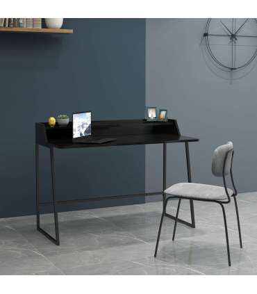 Kirjutuslaud HELENA 120x60xH88cm, must tamm, MDF, metall